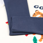 Frugi Tamar Raglan Top - Navy Blue/Go Wild