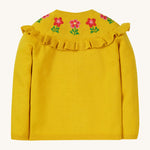 Frugi Romi Ruffle Cardigan - Dandelion/Flowers