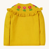 Cardigan à volants Frugi Romi - Pissenlit/Fleurs