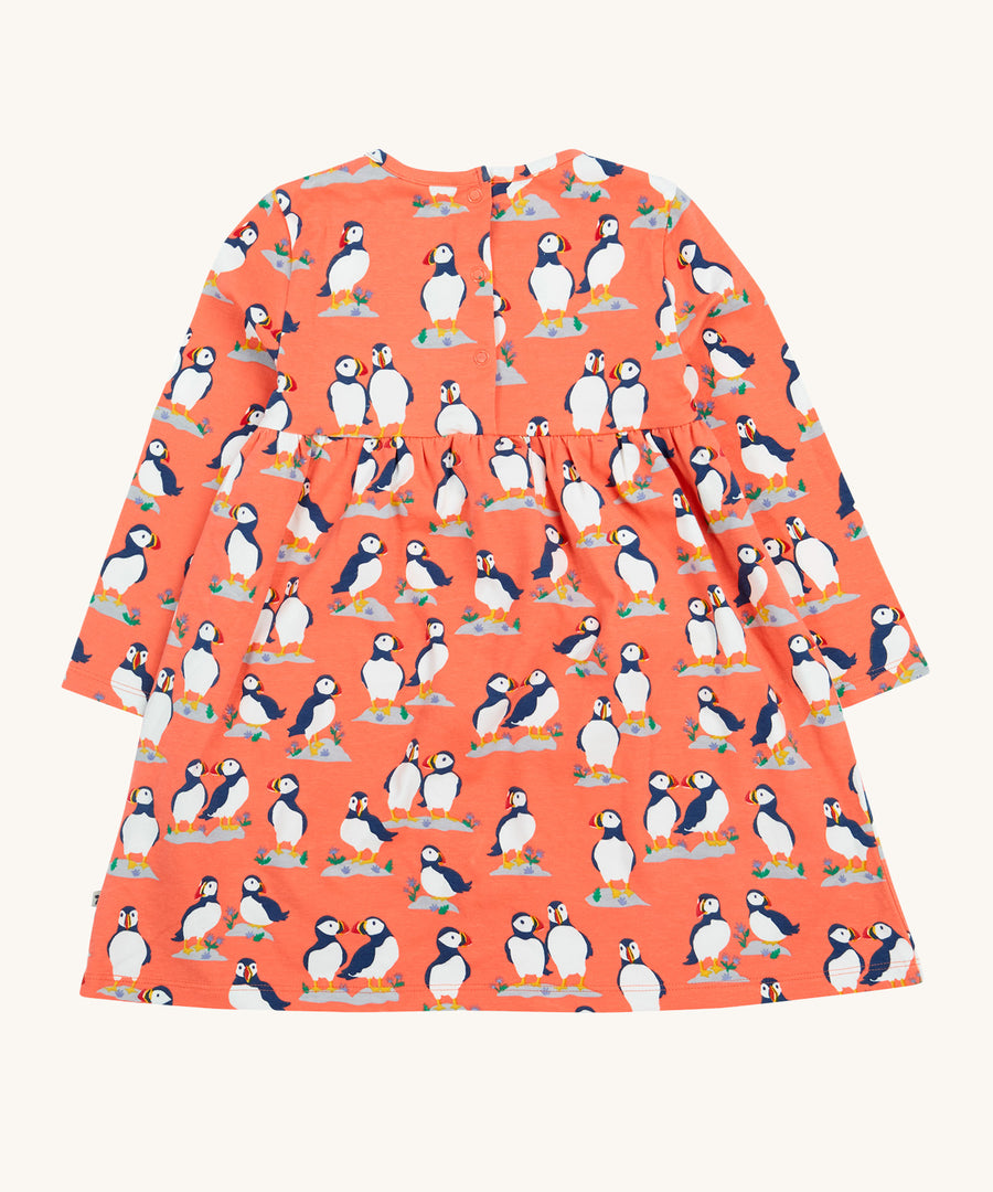 The back of the Frugi Dee Dress - Puffin Pals