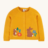 Frugi Colby Cardigan - Gold/Autumn Friends