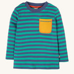 Frugi Piran Pocket Top - Iguana Stripe