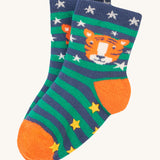 Frugi Grippy Socks 2 Pack - Tiger