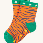 Lot de 2 paires de chaussettes adhérentes Frugi - Tigre