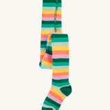 Frugi Toasty Tights - Cantaloupe Multi Stipe