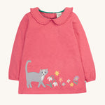 Frugi Victoria Collared Tunic Top - Petal/Cat