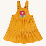 Frugi Michaela Pinafore Dress - Gold/Flower