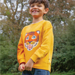 Sweat-shirt Frugi Superb Stitched - Or/Tigre