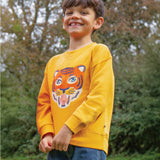 Frugi Superb Stitched Sweatshirt - Gold/Tiger