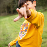 Frugi Superb Stitched Sweatshirt - Gold/Tiger