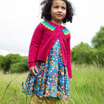 Frugi Wrenly Collared Cardigan - Lingonberry