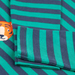 Frugi Bobby Applique Top - Iguana Stripe/Tiger