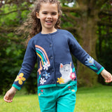 Cardigan tricoté Frugi Reva - Bleu marine/chat