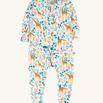 Frugi Lovely Babygrow - Soft White Giraffes