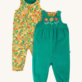 Frugi Lacey Reversible Dungaree - Iguana/Autumn Friends