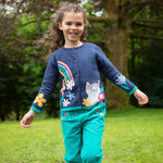 Frugi Paperbag Cord Trousers - Iguana/Flowers