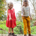 Débardeur brodé Frugi Marnie - Perle/Fleurs