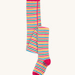 Frugi Norah Tights - Lingonberry Multi-Stripe