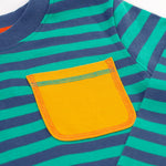 Frugi Piran Pocket Top - Iguana Stripe