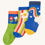 Lot de 3 petites chaussettes Frugi - Retro Happy