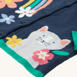 Cardigan tricoté Frugi Reva - Bleu marine/chat