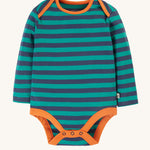 Lot de 2 bodys Frugi Super Special - Rayures Tigre/Iguane