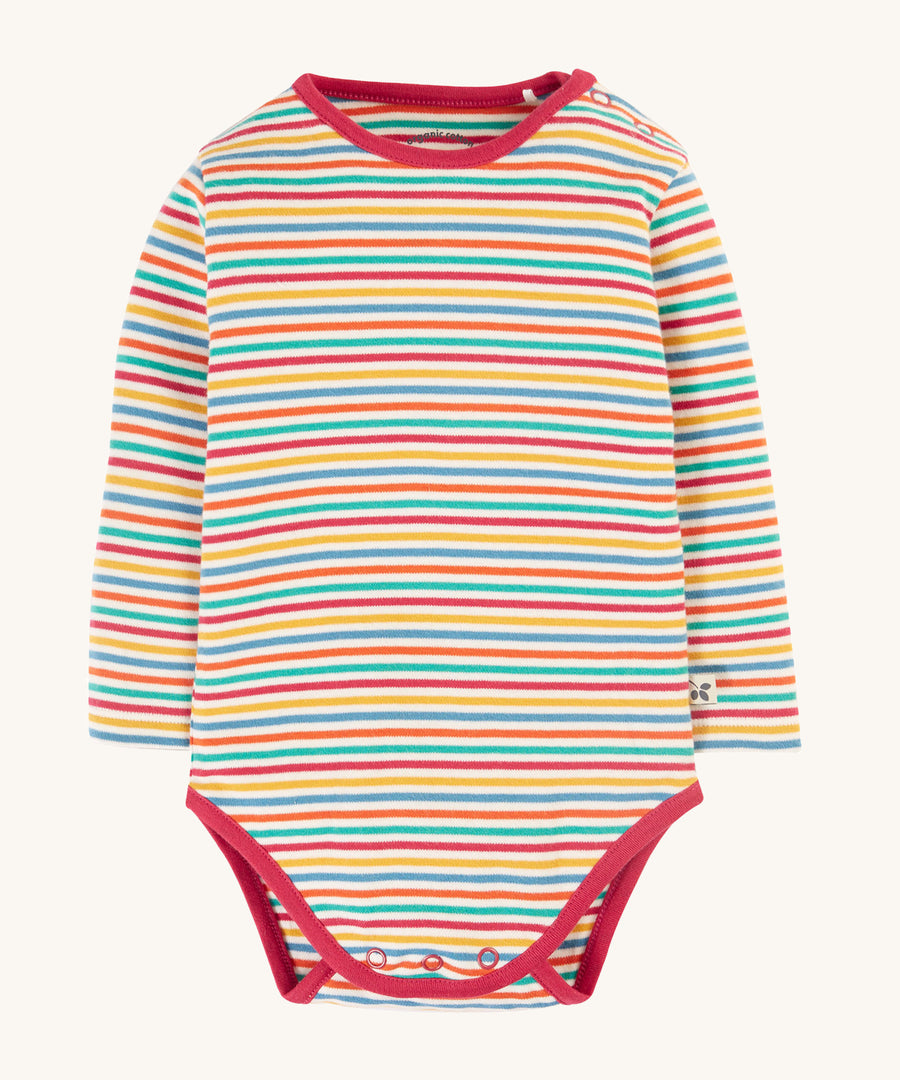 Frugi Betty Body - Lingonberry Multi-Stripe