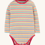 Frugi Betty Body - Lingonberry Multi-Stripe