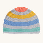 Frugi Harlen Knitted Hat - Grey Marl Stripe