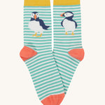 Frugi Rock My Socks 3 Pack - Cantaloupe/Puffin