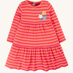 Frugi Marissa Dress - Cantaloupe Stripe/Flowers