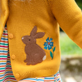 Frugi Colby Cardigan - Gold/Autumn Friends