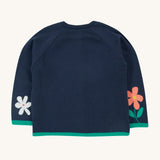 Frugi Reva Knitted Cardigan - Navy Blue/Cat