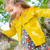 Frugi Romi Ruffle Cardigan - Dandelion/Flowers