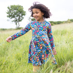 Frugi Sofia Skater Dress - Winter Hedgerow