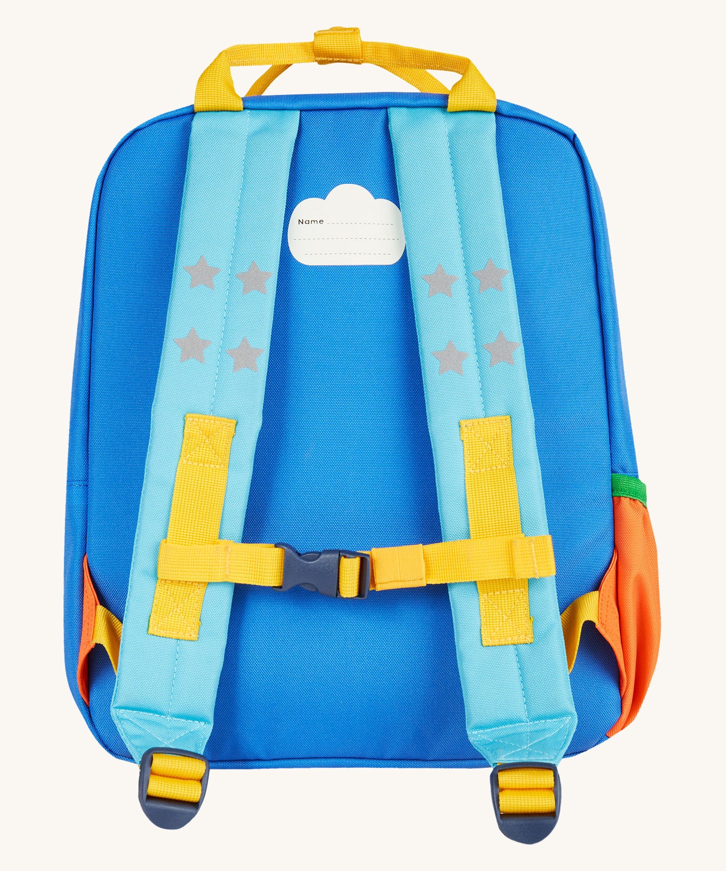 Frugi backpack rainbow sun back detail