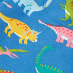 Frugi blue joggers dino roar print detail