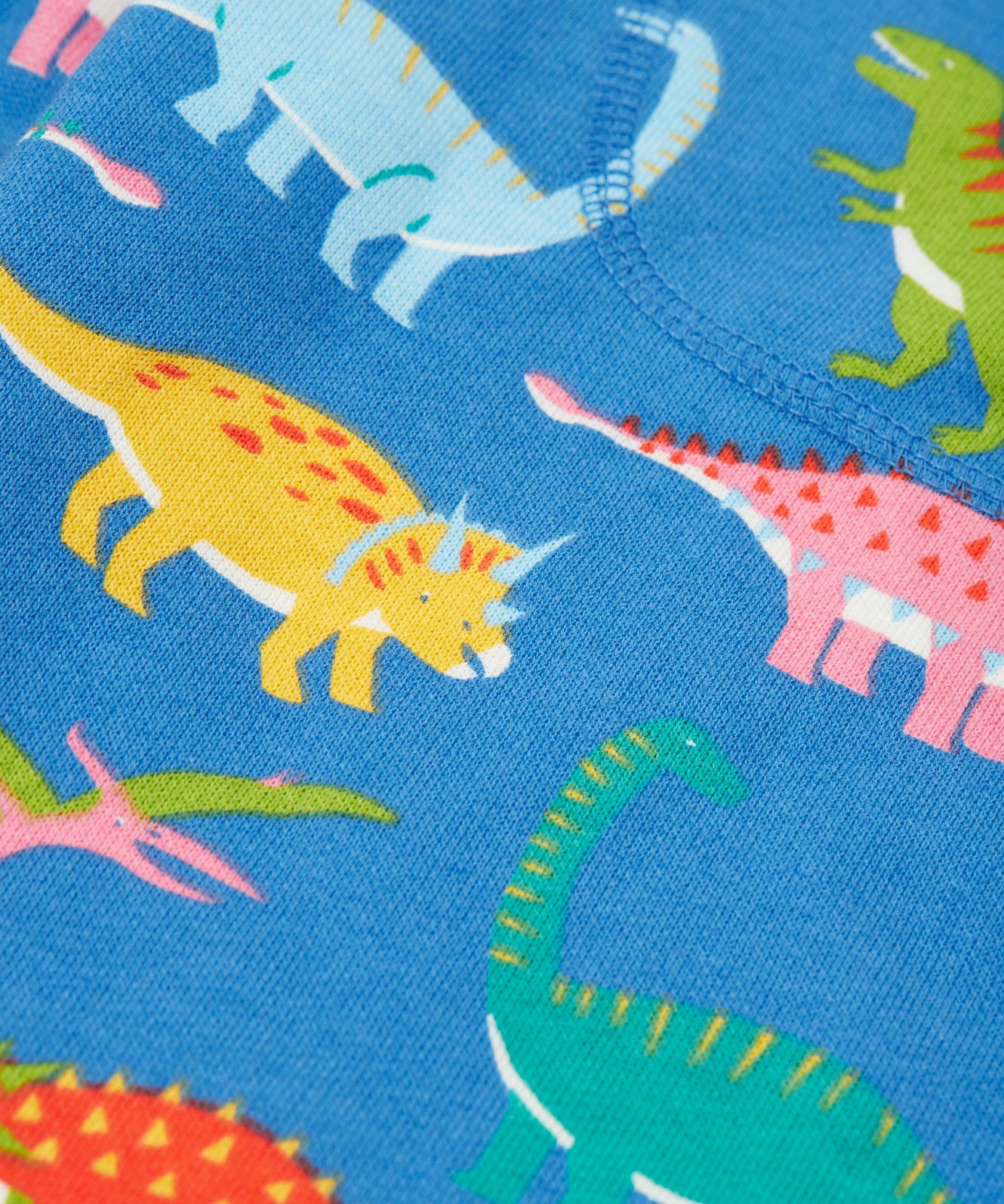 Frugi blue joggers dino roar print detail