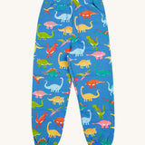 Frugi blue joggers dino roar design