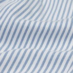 Frugi blue and white striped trousers colour detail