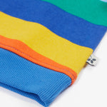 Frugi jumper bold and bright stripe hem detail