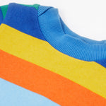 Frugi jumper bold and bright stripe neck detail