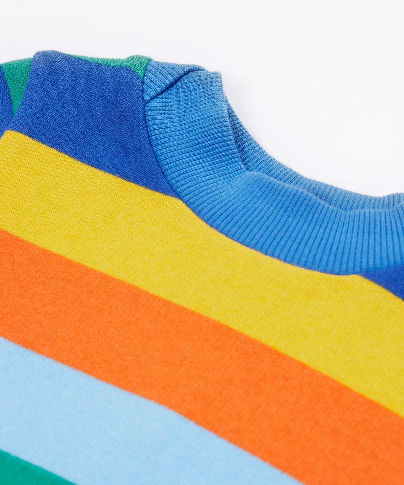 Frugi jumper bold and bright stripe neck detail