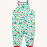 Frugi green parsnip dungarees busy bugs design