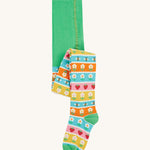 Frugi norah tights daisy fairisle design