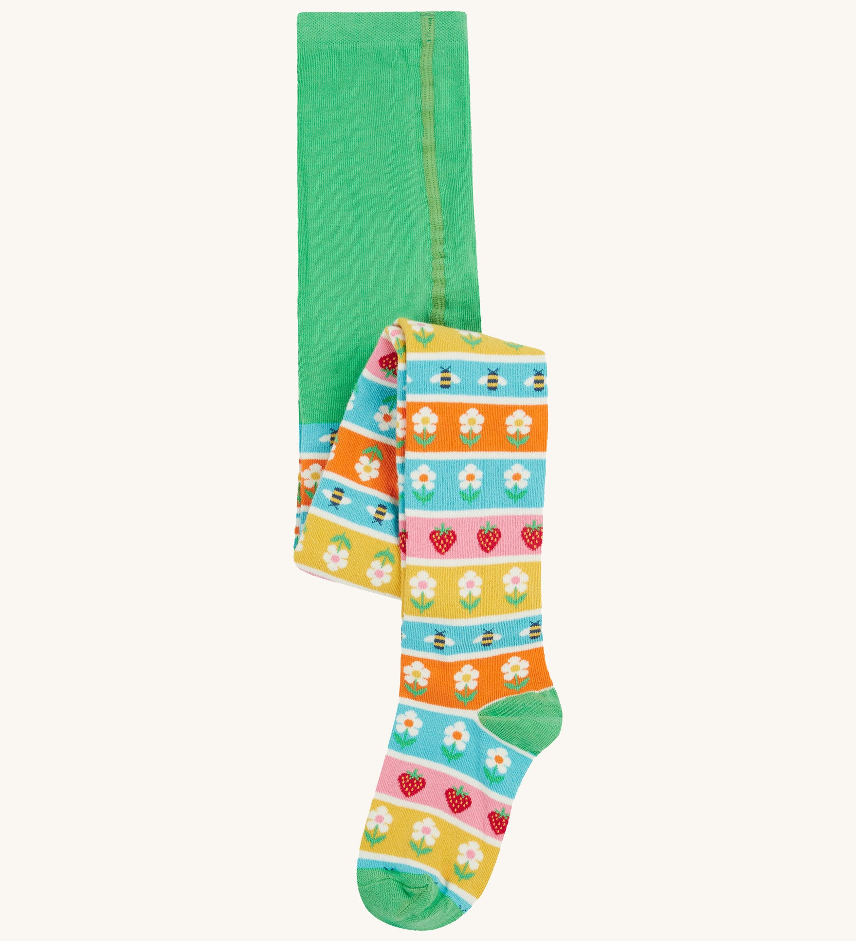 Frugi norah tights daisy fairisle design