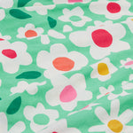 Frugi green spring skater dress daisy field print detail