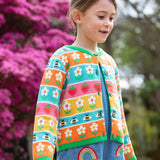 Frugi multicoloured cardigan daisy design 