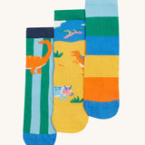 Frugi rock my socks dino roar design