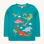 Frugi Adventure Applique Top - Dinosaur